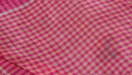 Colorful textile for sale at street market in Varanasi, India.の写真素材