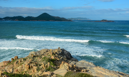 Seascape of Cam Ranh Bay (Khanh Hoa) in South Coast of Vietnam.の写真素材