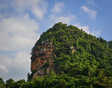 Top of green mountain at sunny day in summer.の写真素材