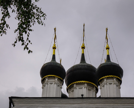 Top of Orthodox Church in Moscow, Russia. Moscow is a major political, economic, cultural, and scientific centre of Russia.の写真素材
