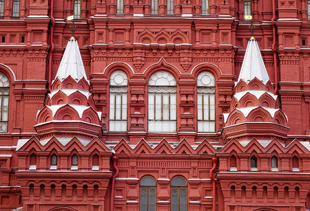 Details of an ancient building on Red Square in Moscow, Russia.の写真素材