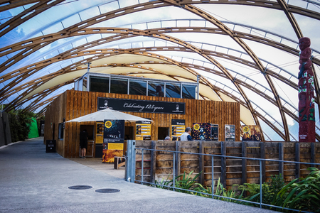 Auckland, New Zealand - Apr 24, 2015. Interior of a museum in Auckland, New Zealand. Auckland is a major city in the north of New Zealand North Island.のeditorial素材