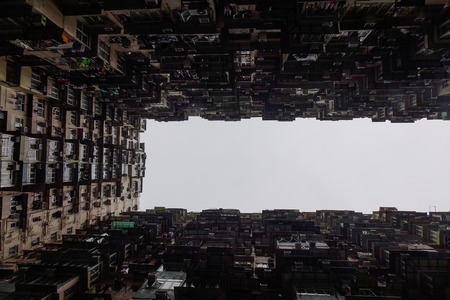 Hong Kong - Mar 29, 2017. An old apartment located at Quarry Bay in Hong Kong. Hong Kong has had the highest degree of economic freedom in the world.のeditorial素材