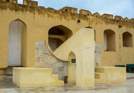 Jaipur, India - Jul 27, 2015. View of Astronomical Observatory (Jantar Mantar) in Jaipur, India. Jantar Mantar is a collection of 19 instruments built by the Rajput king.のeditorial素材