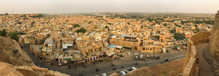 Jaisalmer, India - Nov 8, 2017. Aerial view of Jaisalmer, India. Jaisalmer is a former medieval trading center and a princely state in Rajasthan.のeditorial素材