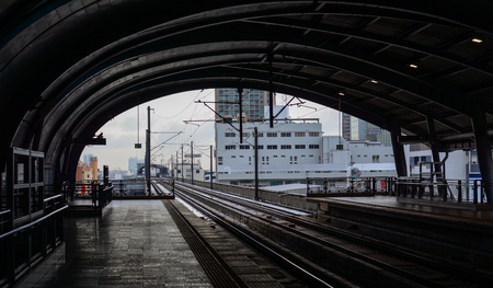 Bangkok, Thailand - Jun 17, 2016. Airport Rail Link Station in Bangkok, Thailand. The line provides...