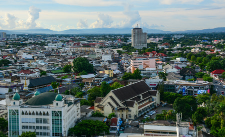 Chiang Mai, Thailand - Jun 22, 2016. Aerial view of Chiang Mai, Thailand. Chiang Mai is one of famous tourist destinations in Thailand.のeditorial素材
