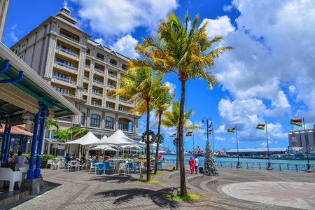Port Louis, Mauritius - Jan 4, 2017. Main square of Port Louis, Mauritius. Port Louis is the country economic, cultural and political centre.のeditorial素材