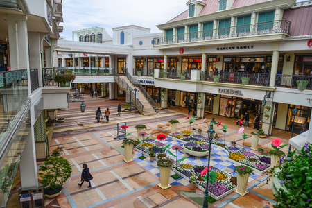 Nagoya, Japan - Mar 16, 2018. View of Mitsui Oulet Park in Nagoya, Japan. This is the biggest and best outlet mall shopping in Japan.のeditorial素材