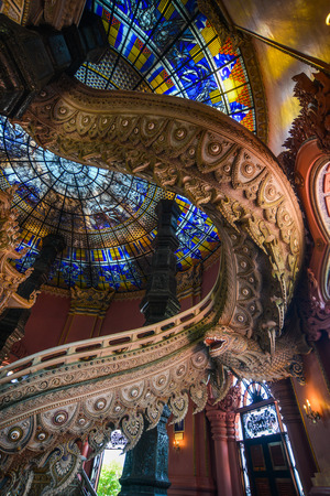 Bangkok, Thailand - Apr 22, 2018. Inside the Erawan Museum in Bangkok, Thailand. The Museum is the door opening to the heritage of Thai culture.のeditorial素材