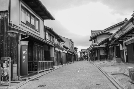 Kyoto, Japan - Jul 15, 2015. Traditional houses at Sannenzaka Old Town in Kyoto, Japan. Kyoto was the Imperial capital of Japan for more than one thousand years.のeditorial素材