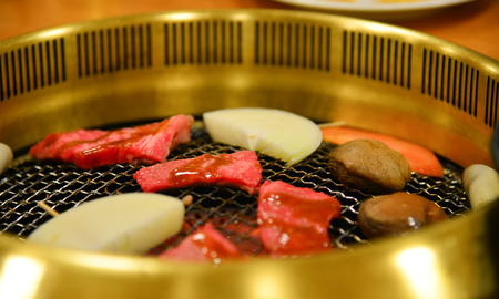 Japanese Wagyu beef for barbecue at local restaurant in Matsusaka, Japan.の写真素材