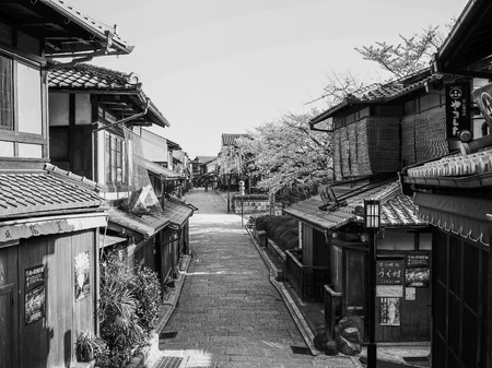 Kyoto, Japan - Apr 7, 2014. Old Town in Kyoto, Japan. Kyoto was the Imperial capital of Japan for more than one thousand years.のeditorial素材