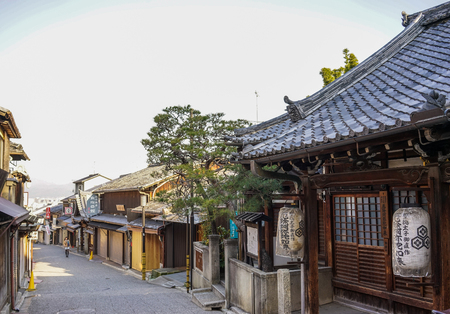 Kyoto, Japan - Apr 7, 2014. Old Town in Kyoto, Japan. Kyoto was the Imperial capital of Japan for more than one thousand years.のeditorial素材