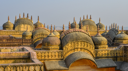Roof top of Amber Fort in Jaipur, India.のeditorial素材
