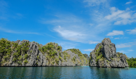 Seascape of Palawan Island, Philippines. Palawan is the island of idyllic tropical beauty.