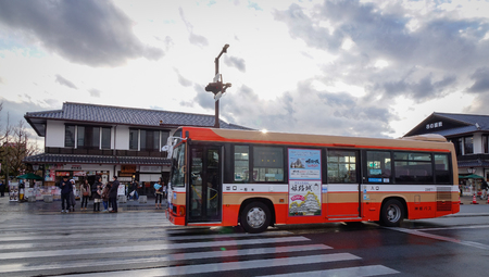 Himeji, Japan - Dec 27, 2015. Street in Himeji, Japan. Himeji known for the sprawling, centuries-old and white castle.のeditorial素材