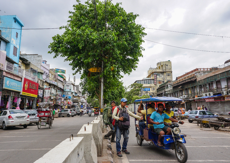 Jaipur, India - Nov 1, 2015. Street in Jaipur, India. Jaipur is the capital and the largest city of...