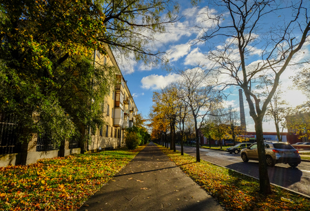 St Petersburg, Russia - Oct 7, 2016. Street in Saint Petersburg, Russia. St Petersburg has a significant historical and cultural heritage.のeditorial素材
