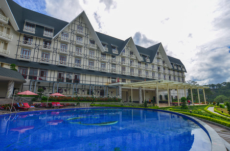 Dalat, Vietnam - Aug 17, 2017. Mountain resort in Dalat, Vietnam. Da Lat is a popular tourist destination, located 1500m above sea level.のeditorial素材