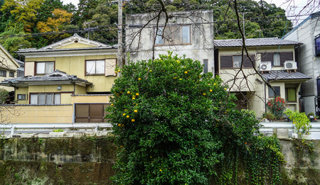 Kyoto, Japan - Nov 20, 2016. Ancient buildings located at Old Town in Kyoto, Japan. Kyoto was the capital of Japan for over a millennium.のeditorial素材