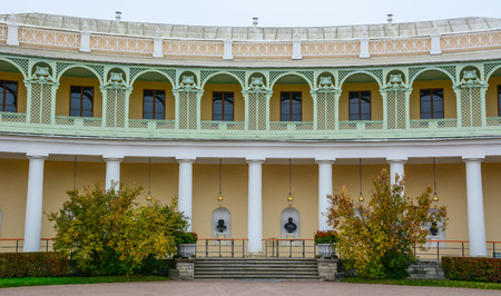 Saint Petersburg, Russia - Oct 12, 2016. View of Pavlovsk Palace in Saint Petersburg, Russia. The Palace is an 18th-century Russian Imperial residence.のeditorial素材