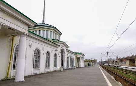 St. Petersburg, Russia - Oct 8, 2016. Old buildings located at downtown in sunny day. Saint Petersburg was the capital of Imperial Russia.のeditorial素材