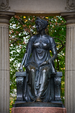 Saint Petersburg, Russia - Oct 12, 2016. Monument of Catherine the Great at Pavlovsk Palace in Saint Petersburg, Russia.のeditorial素材
