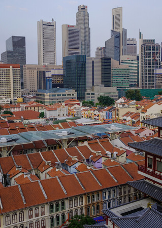 Singapore - Feb 9, 2018. Business district of Singapore. Singapore is a sovereign city-state and island country in Southeast Asia.のeditorial素材