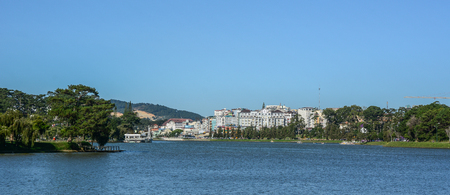Dalat, Vietnam - Jan 25, 2016. Lake Xuan Huong at sunny day in Dalat, Vietnam. Dalat is located in the South Central Highlands of Vietnam.のeditorial素材