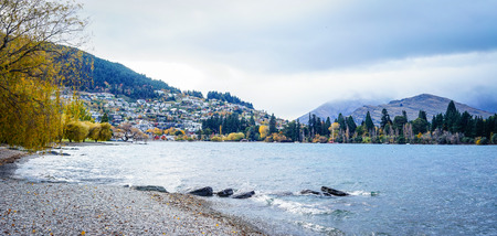 Lake scenery of Haast Junction in South Island, New Zealand.のeditorial素材