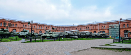 Saint Petersburg, Russia - Oct 14, 2016. Military Historical Museum of weapon exhibits in the open air in St Petersburg, Russia.のeditorial素材