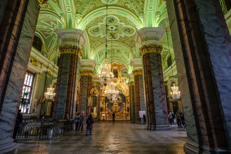 St. Petersburg, Russia - Oct 14, 2016. Interior of Cathedral of Saints Peter and Paul in St. Petersburg, Russia. The church is the oldest landmark in Saint Petersburg.のeditorial素材