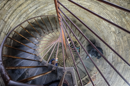 Spiral stairs of ancient palace in Saint Petersburg, Russia.