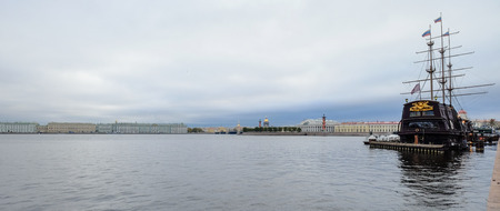 River scenery in Saint Petersburg, Russia. Saint Petersburg has a significant historical and cultural heritage.のeditorial素材