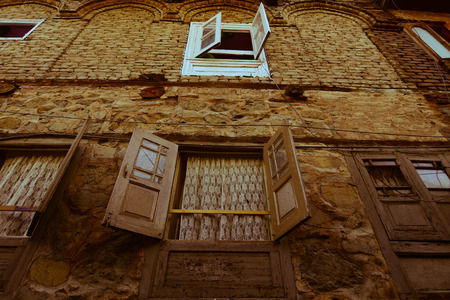 Ancient building in Srinagar, India. Srinagar is one of several places that have been called the...