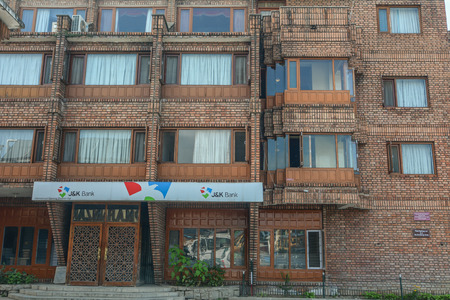 Srinagar, India - Jul 2, 2015. Old buildings in Srinagar, India. Srinagar is one of several places that have been called the Venice of the East.のeditorial素材
