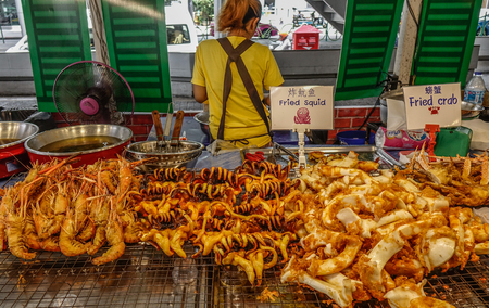 Bangkok, Thailand - Sep 16, 2018. Food market in Bangkok, Thailand. Thai food is one of the most popular cuisines in the world and is liked for its distinct and strong flavours.のeditorial素材
