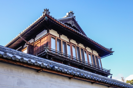 Ancient architeture of Shinto temple in Kyoto, Japan.のeditorial素材