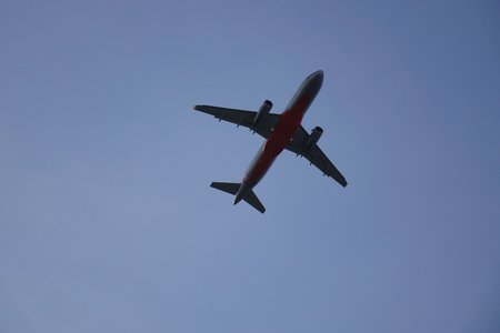 Saigon, Vietnam - Jan 6, 2019. An Airbus A320 airplane of Jetstar Pacific taking off from Tan Son Nhat Airport (SGN) in Saigon (Ho Chi Minh City), Vietnam.のeditorial素材