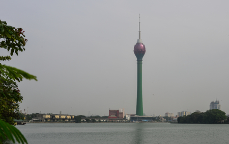 Colombo, Sri Lanka - Dec 12, 2018. Lotus Tower in Colombo, Sri Lanka. Colombo is the financial centre of the island and a popular tourist destination.のeditorial素材