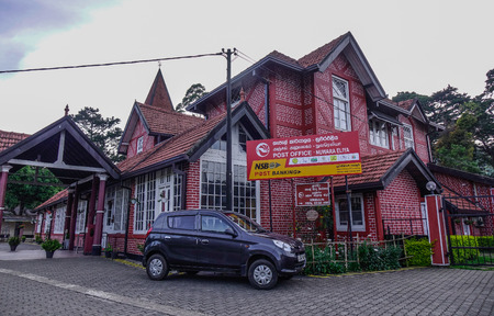 Nuwara Eliya, Sri Lanka - Dec 16, 2018. Old post office building in the city of Nuwara Eliya, Sri Lanka.のeditorial素材