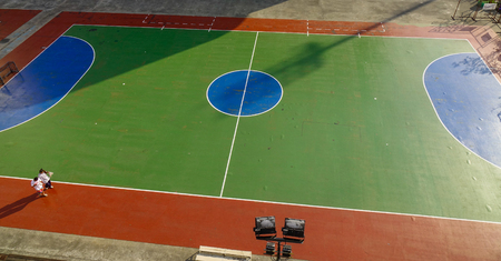 Bangkok, Thailand - Dec 25, 2018. Top aerial view of opened stadium in Bangkok, Thailand. Bangkok is the capital and most populous city of Thailand.のeditorial素材