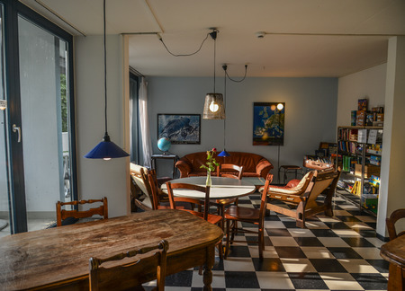 Lucerne, Switzerland - Oct 23, 2018. Interior of vintage house in Lucerne, Switzerland. Lucerne is known as the pocket-sized version of Switzerland.のeditorial素材