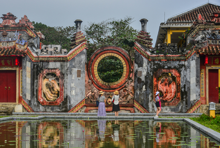 Hoi An, Vietnam - Jan 20, 2019. Temple of Mother (Chua Ba Mu) in Hoi An, Vietnam. Hoi An is noted since 1999 as a UNESCO World Heritage Site.のeditorial素材