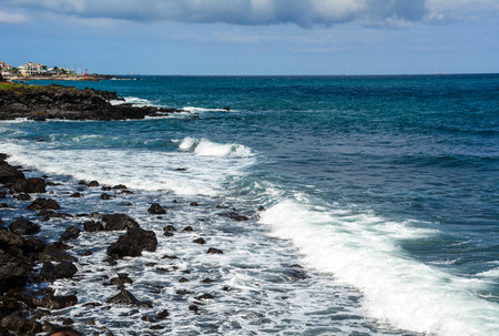 Beautiful sea in Jeju Island, South Korea. Jeju Island is one of the top travel destinations in Asia.の写真素材