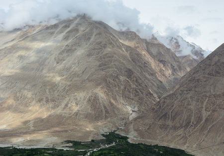 Mountainscape of Ladakh, North of India. Ladakh is renowned for its remote mountain beauty and culture.の写真素材