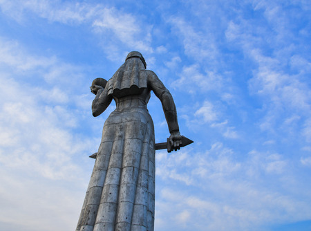 Tbilisi, Georgia - Sep 22, 2018. Kartlis Deda (Mother of Georgian) Monument in Tbilisi, Georgia. The statue was erected on the top of Sololaki hill in 1958.のeditorial素材