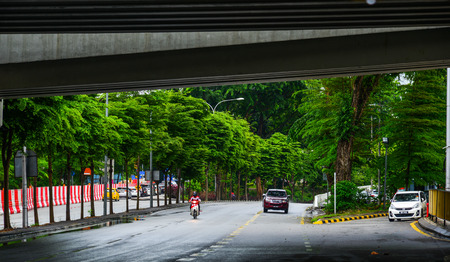 KL, Malaysia - Nov 14, 2017. Street of Kuala Lumpur, Malaysia. Kuala Lumpur is the cultural, financial and economic centre of Malaysia.のeditorial素材