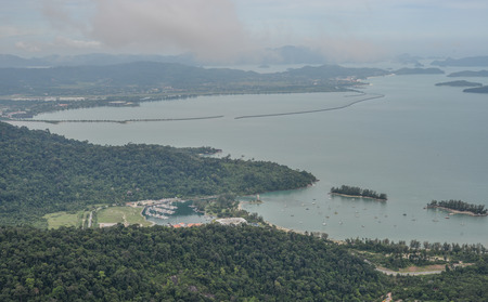 Mountainscape of Langkawi Island, Malaysia. Langkawi is an archipelago made up of 99 islands on Malaysia west coast.のeditorial素材